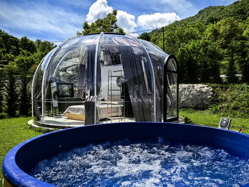 Galaxy, Moon and Star transparent dome at Zen Relaxing Village