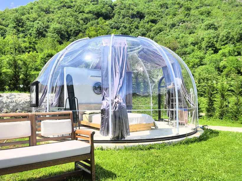 Galaxy, Moon and Star transparent dome at Zen Relaxing Village