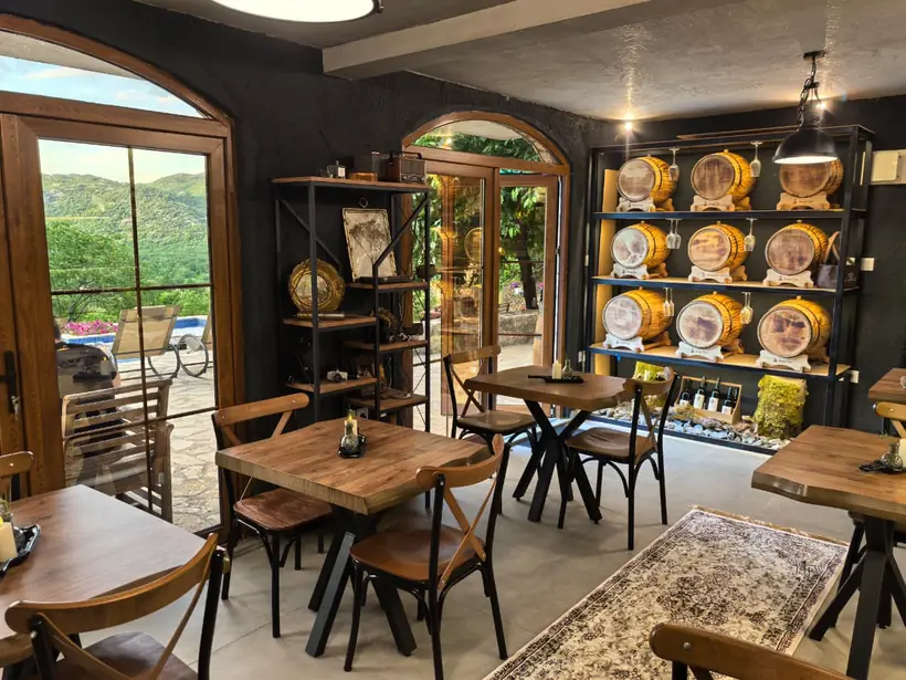 Đuraš Vineyard tasting room with mountain views
