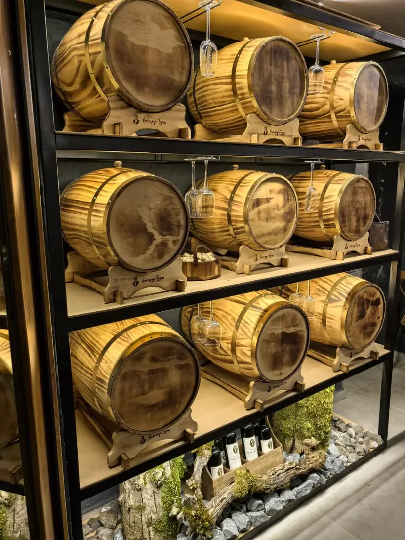 Wine barrels at the Đuraš Vineyard