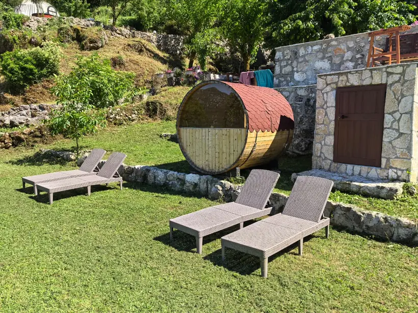 Pool, sauna and jacuzzi at Zen Relaxing Village