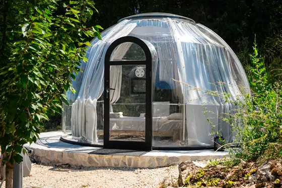 Glamping dome with private jacuzzi and panoramic mountain views at Zen Relaxing Village, Montenegro