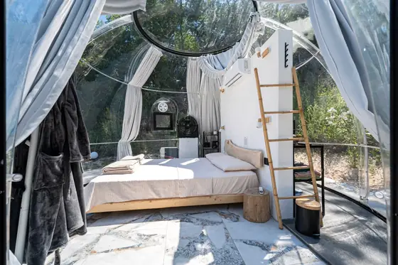 Glamping dome with private jacuzzi and panoramic mountain views at Zen Relaxing Village, Montenegro
