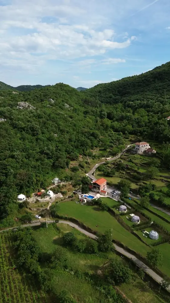 Glamping dome with private jacuzzi and panoramic mountain views at Zen Relaxing Village, Montenegro